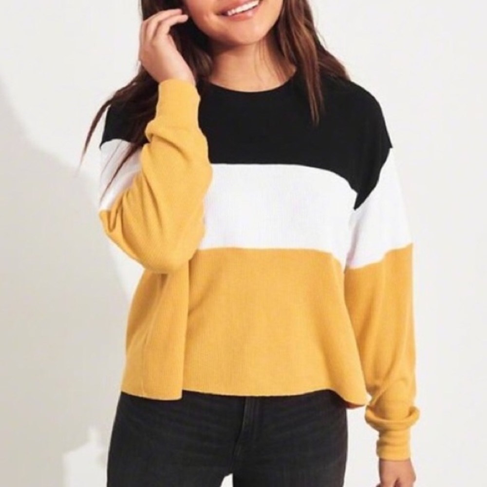 Striped Colorblock Tee Long Sleeve HOST PICK! - Picture 1 of 6